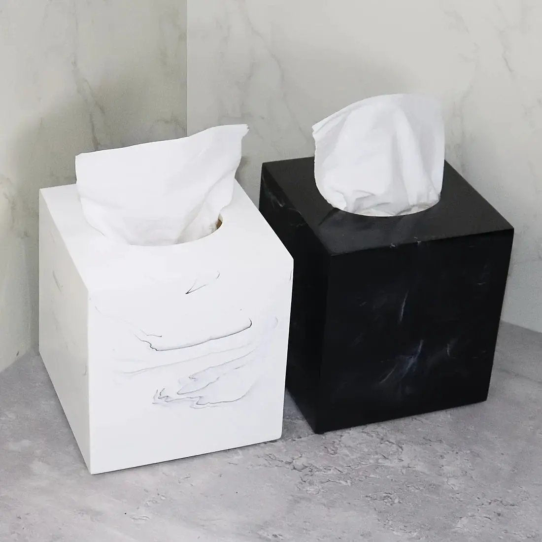Tissue Box Holder - Luxury Marble by House Of Avana