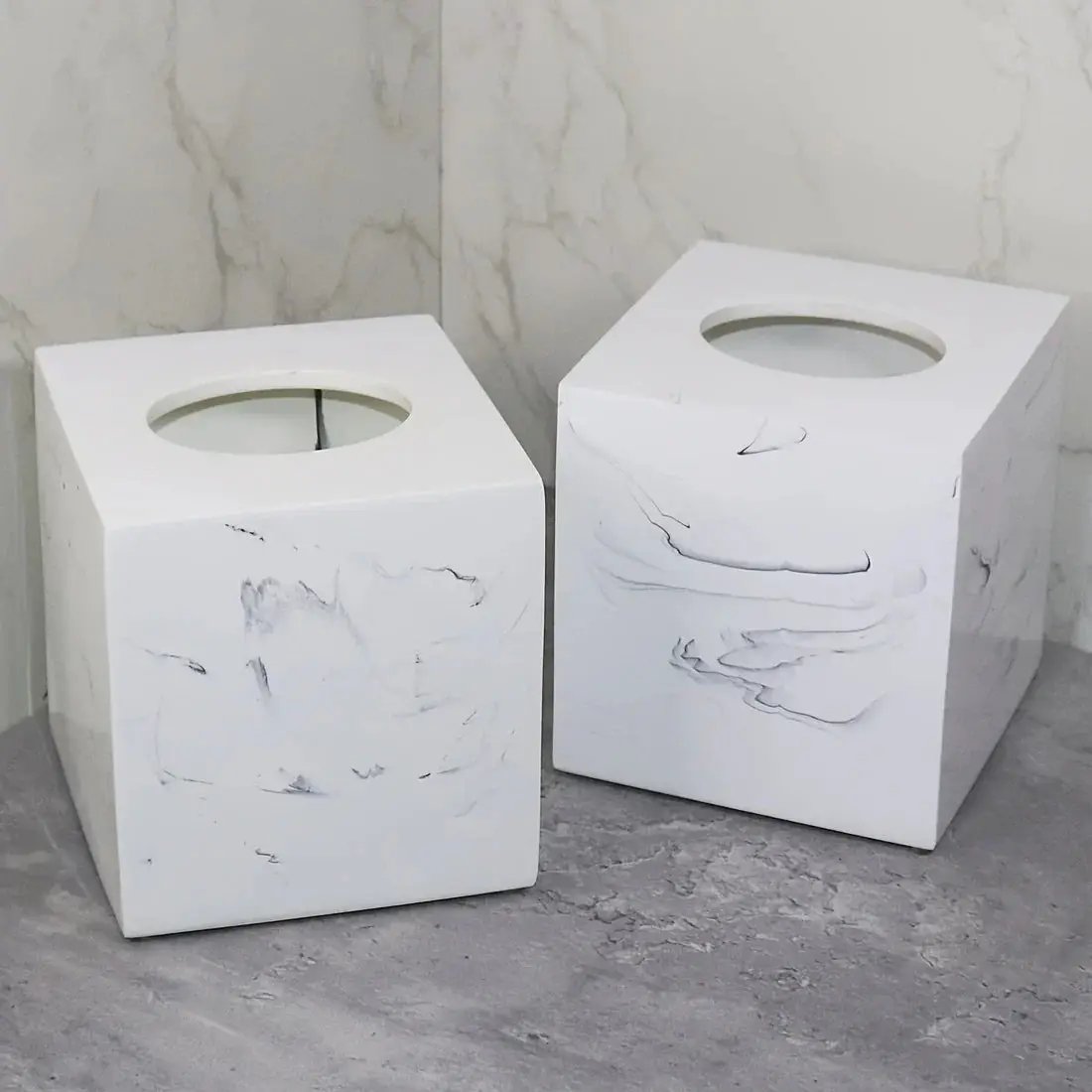 Tissue Box Holder - Luxury Marble by House Of Avana