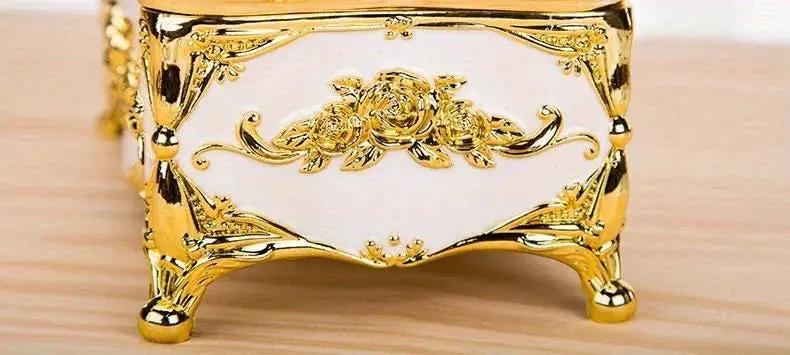 Tissue Box Holder - Metal Golden Silvery by House Of Avana