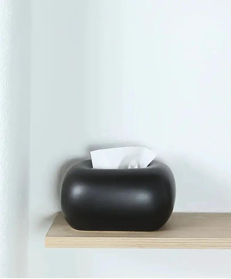 Tissue Box Holder - Modern Ceramic White by House Of Avana