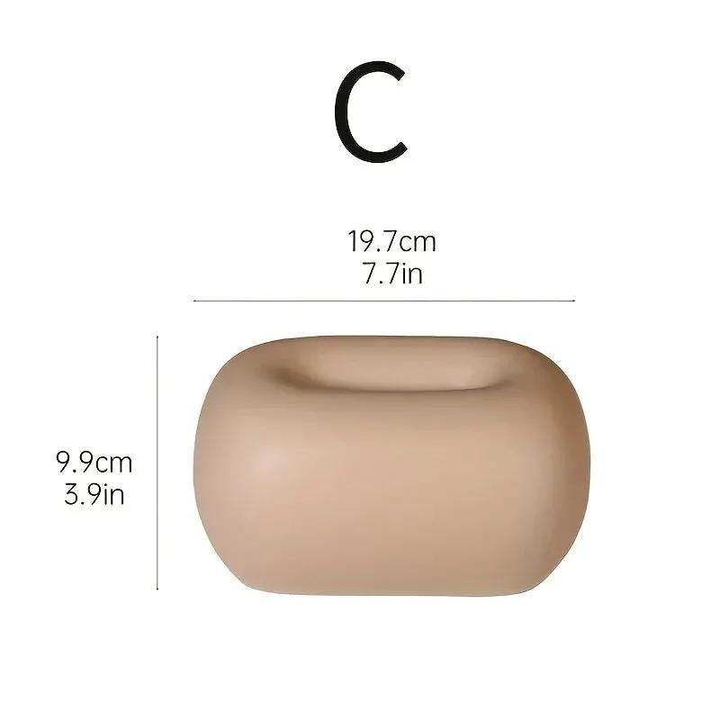 Tissue Box Holder - Modern Ceramic White by House Of Avana