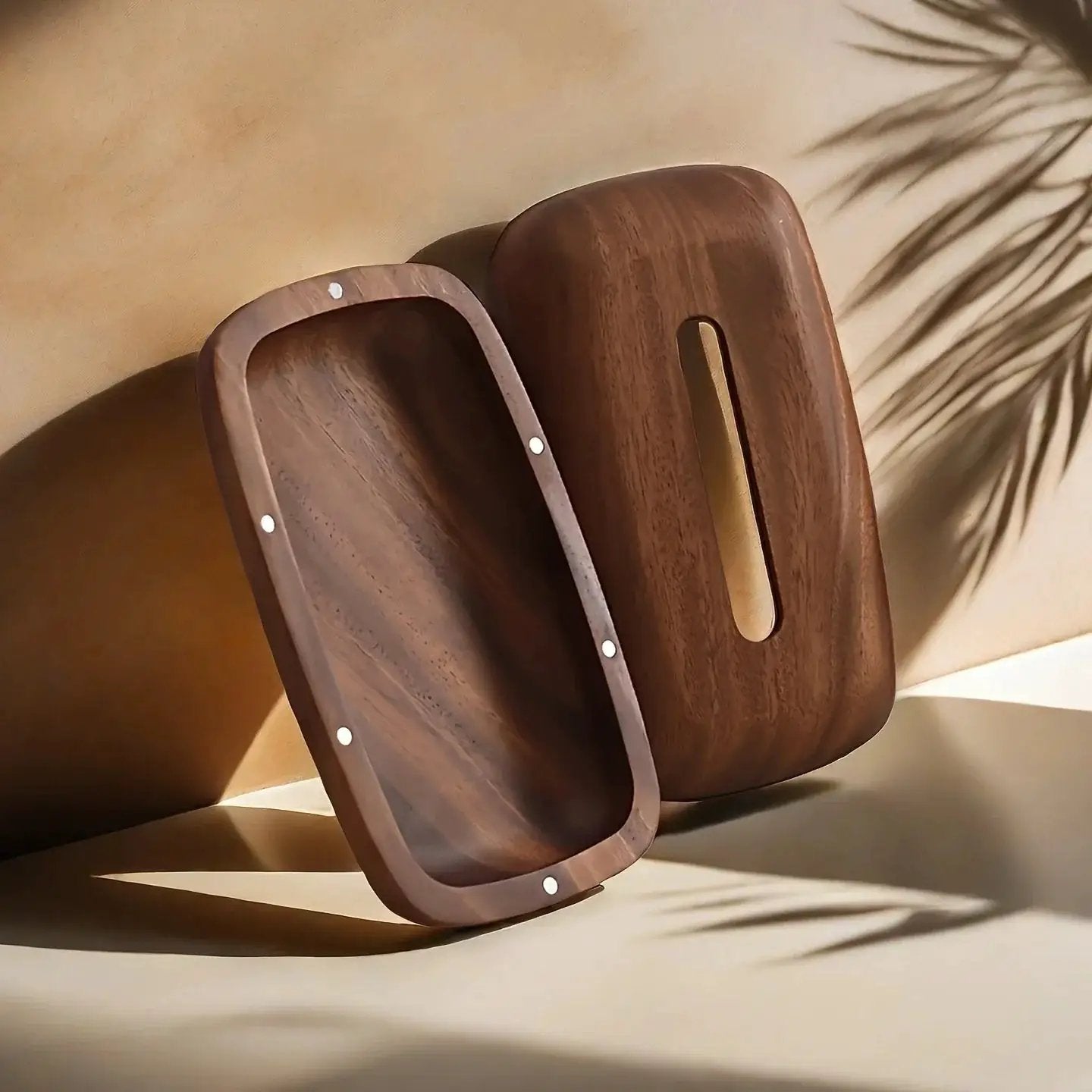 Tissue Box - Modern Walnut Wooden Rectangular by House Of Avana
