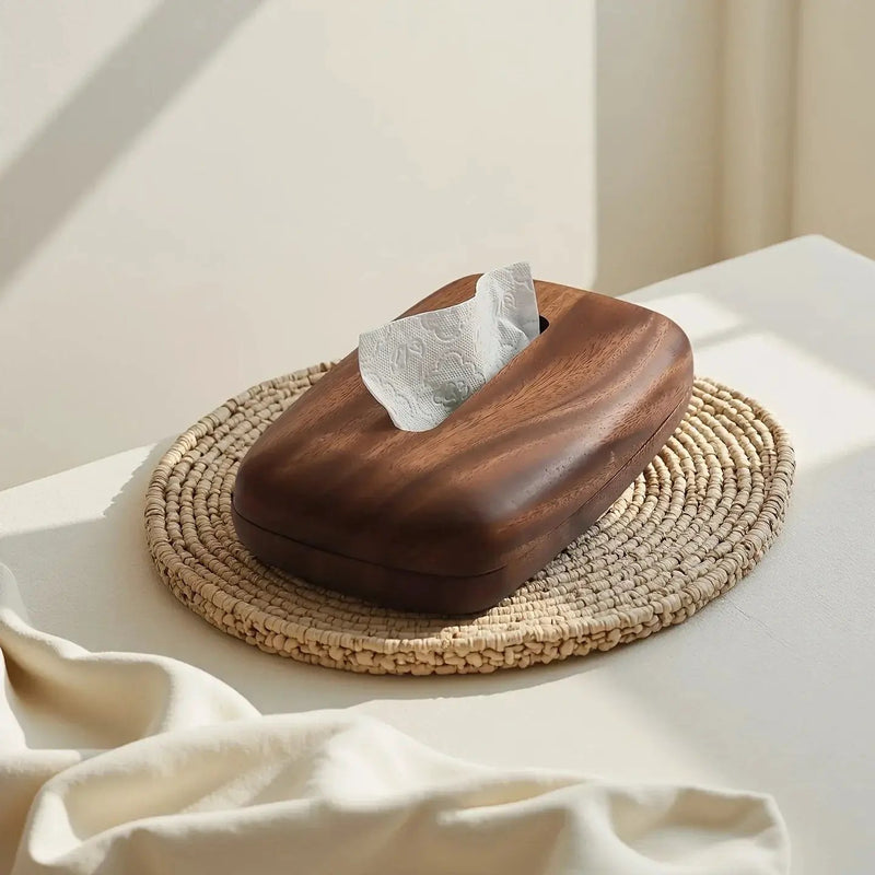 Tissue Box - Modern Walnut Wooden Rectangular by House Of Avana