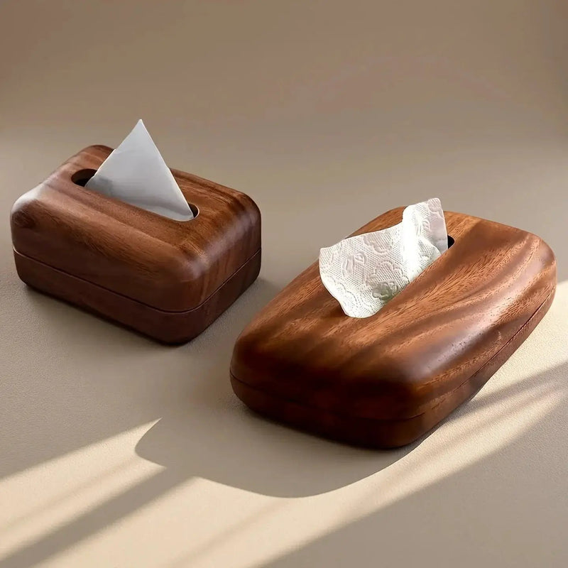 Tissue Box - Modern Walnut Wooden Rectangular by House Of Avana