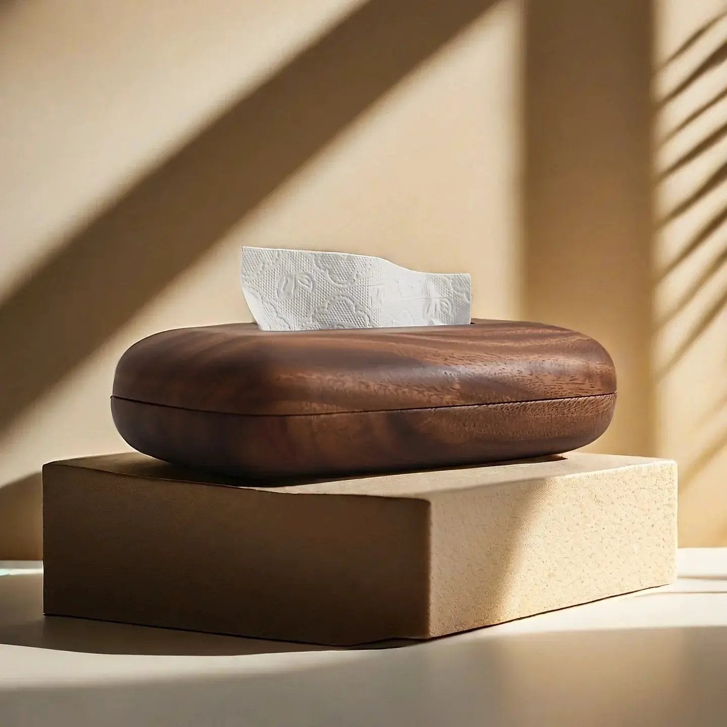 Tissue Box - Modern Walnut Wooden Rectangular by House Of Avana