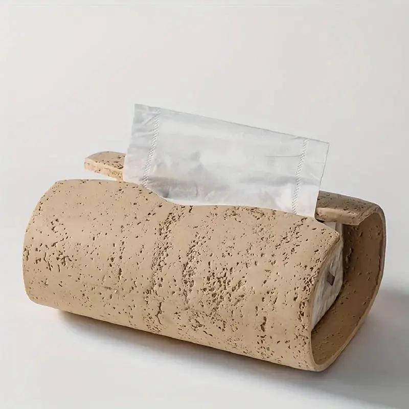 Tissue Box - Wooden Curved with Lid by House Of Avana