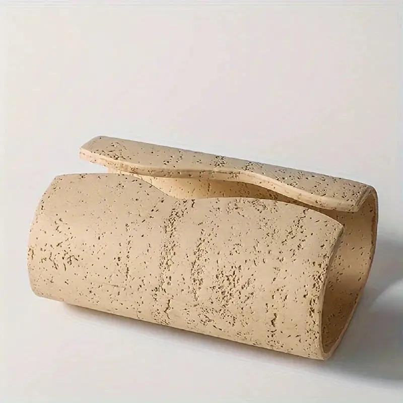 Tissue Box - Wooden Curved with Lid by House Of Avana