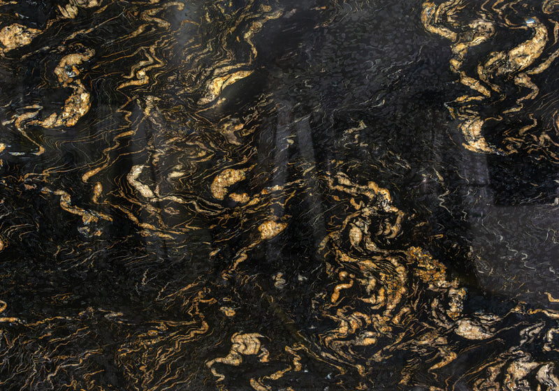 Titanium Gold Polished Granite Slab Random