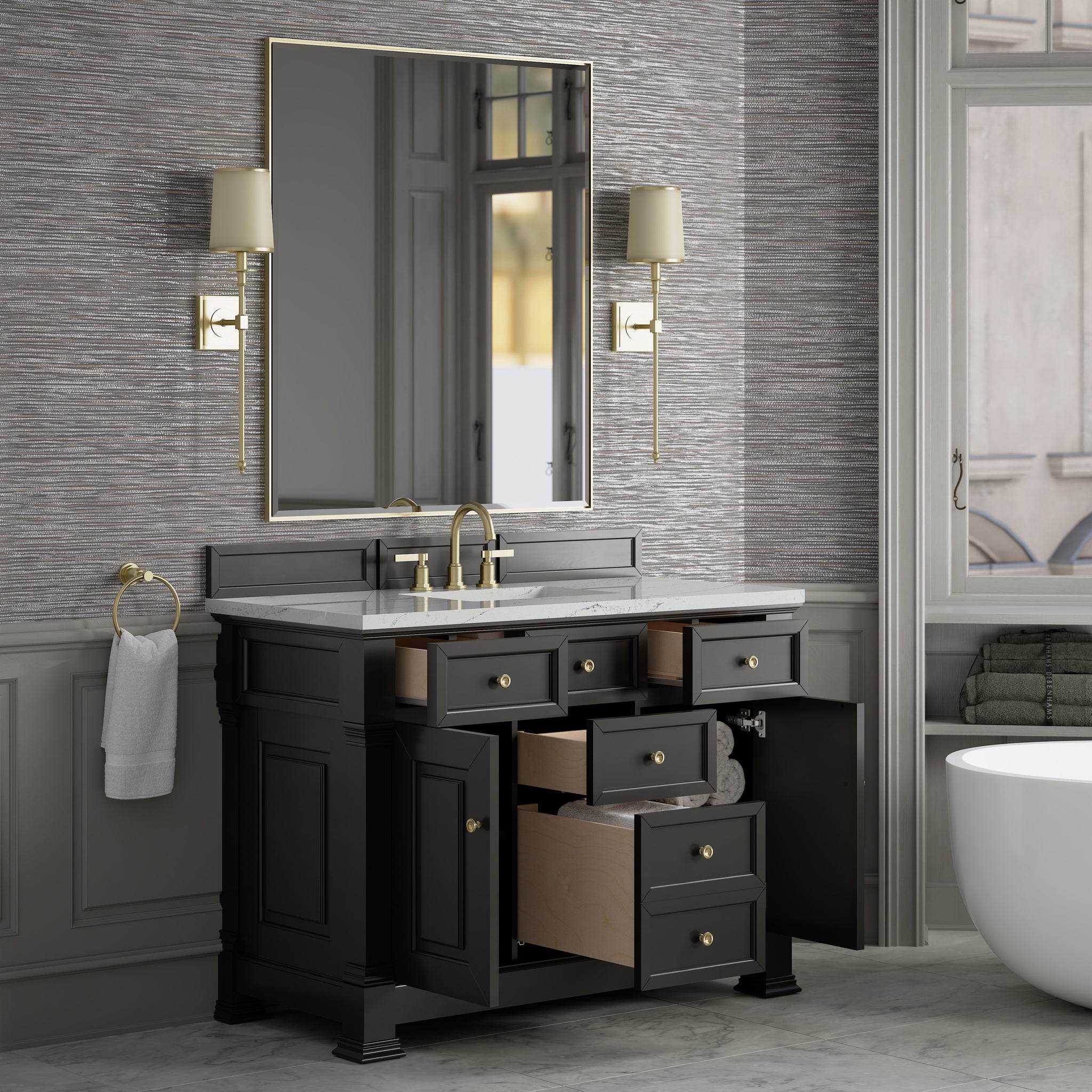 James Martin Brookfield 48" Single Bathroom Vanity, Black Onyx, view 21