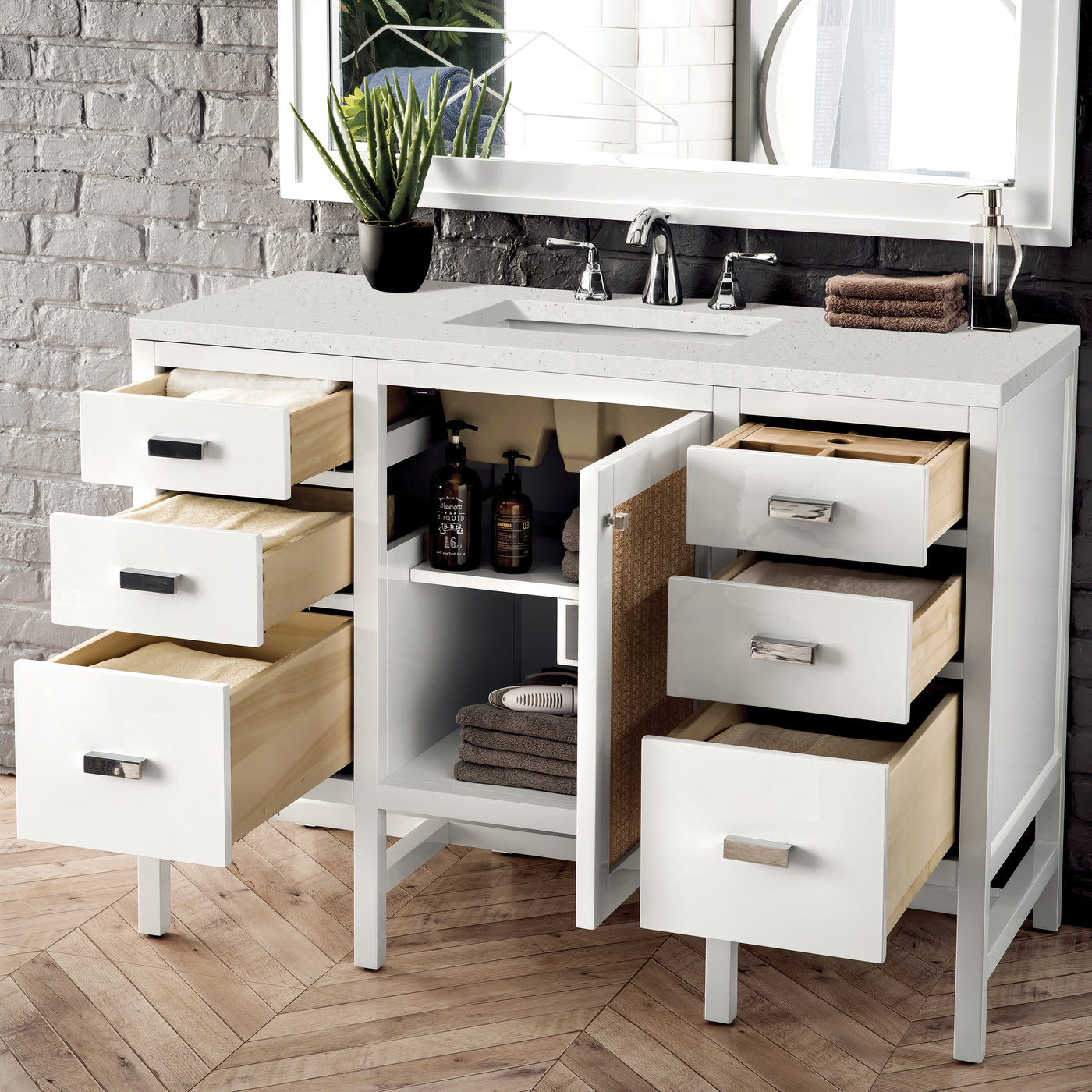 James Martin Addison 48" Single Bathroom Vanity, Glossy White, view 15