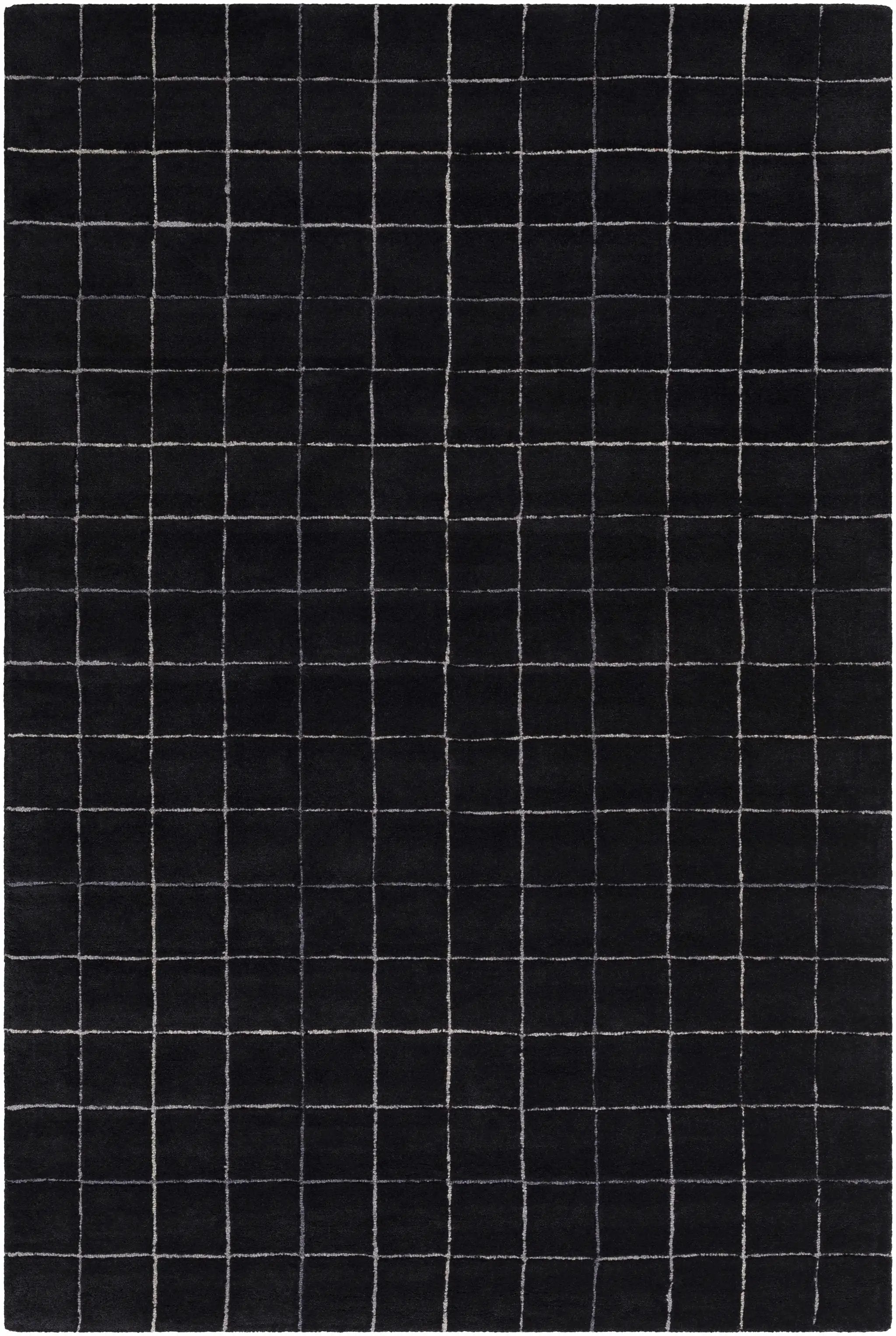 Toshi Jet Black Area Rug by Boutique Rugs