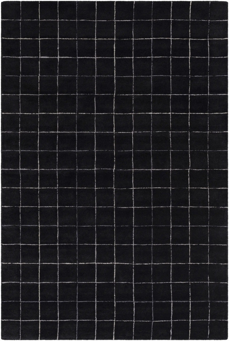 Toshi Jet Black Area Rug by Boutique Rugs