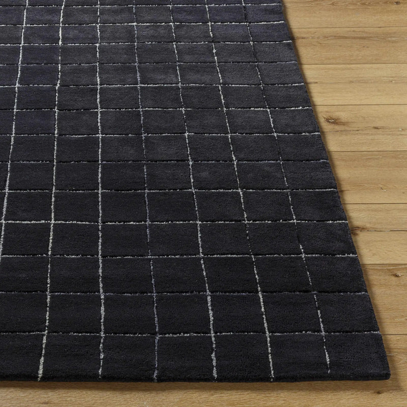 Toshi Jet Black Area Rug by Boutique Rugs