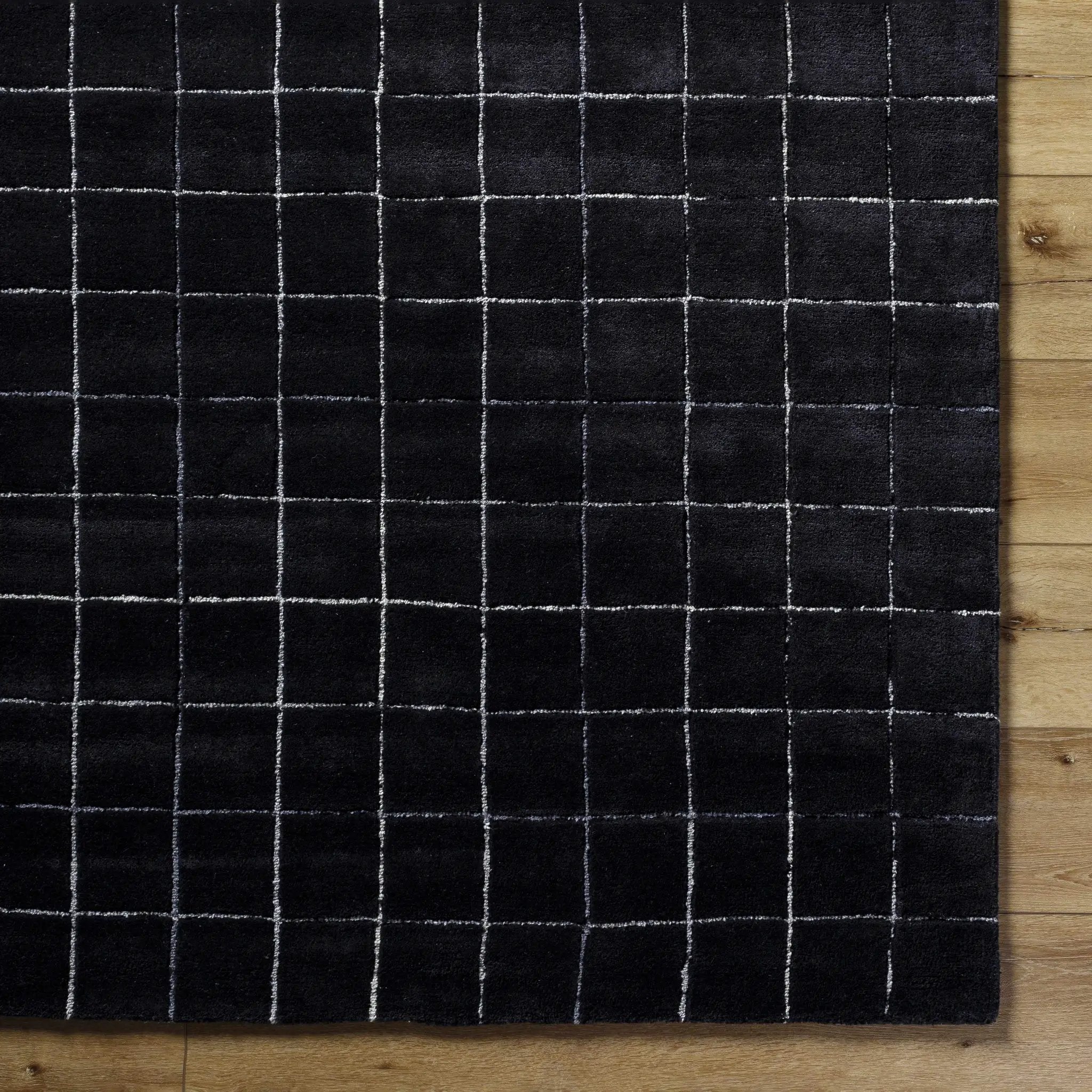 Toshi Jet Black Area Rug by Boutique Rugs