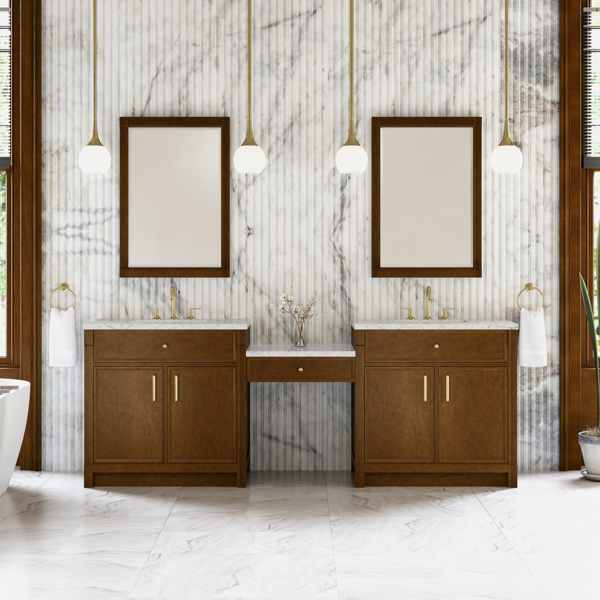 James Martin Bellshire 96" Double Bathroom Vanity, Honey Oak, view 32