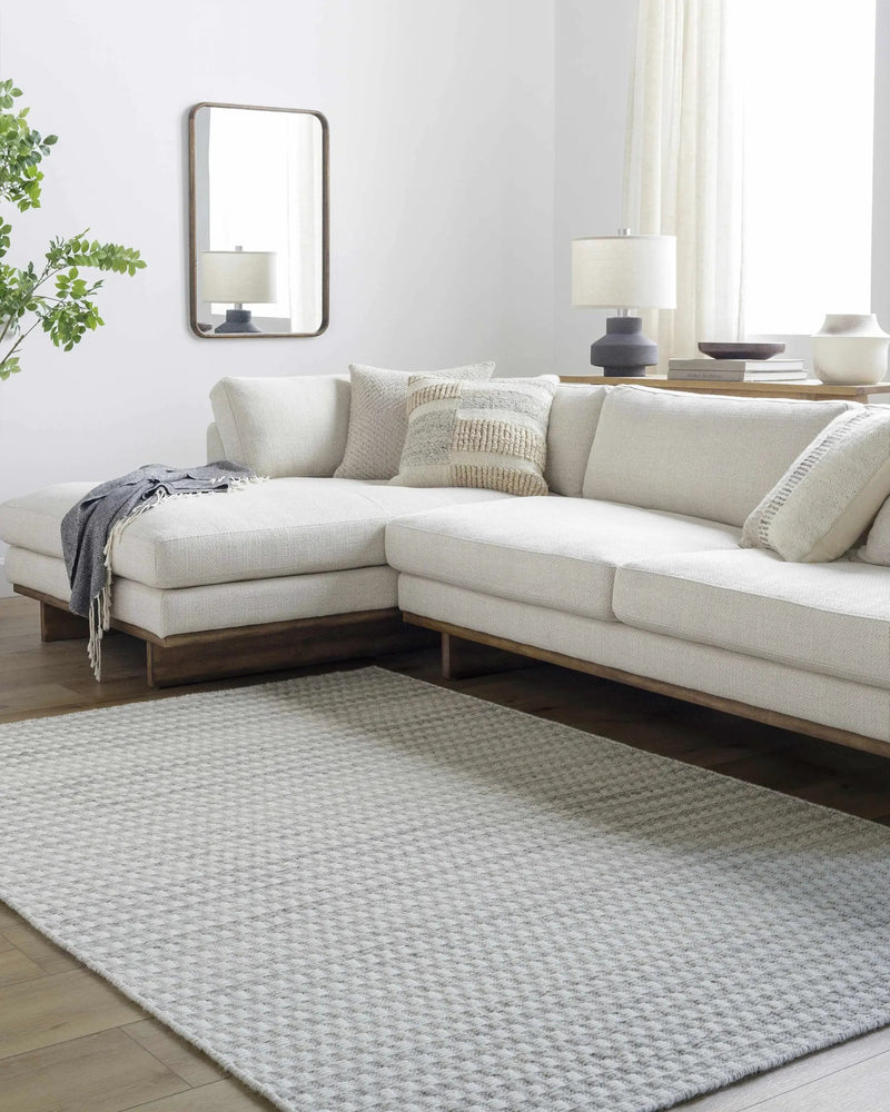 Tevah Pearl Wool Rug by Boutique Rugs