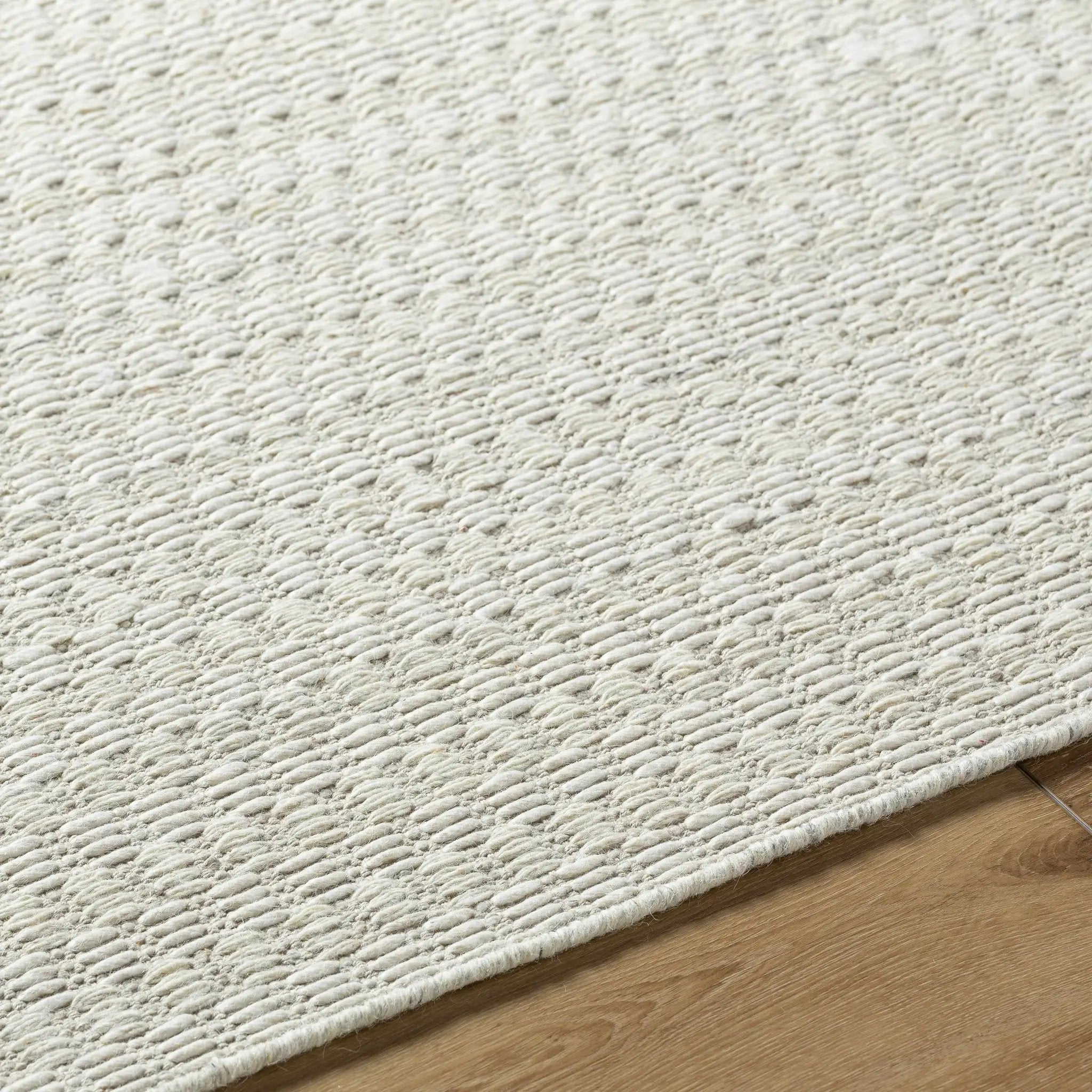 Tevah Siver Wool Rug by Boutique Rugs