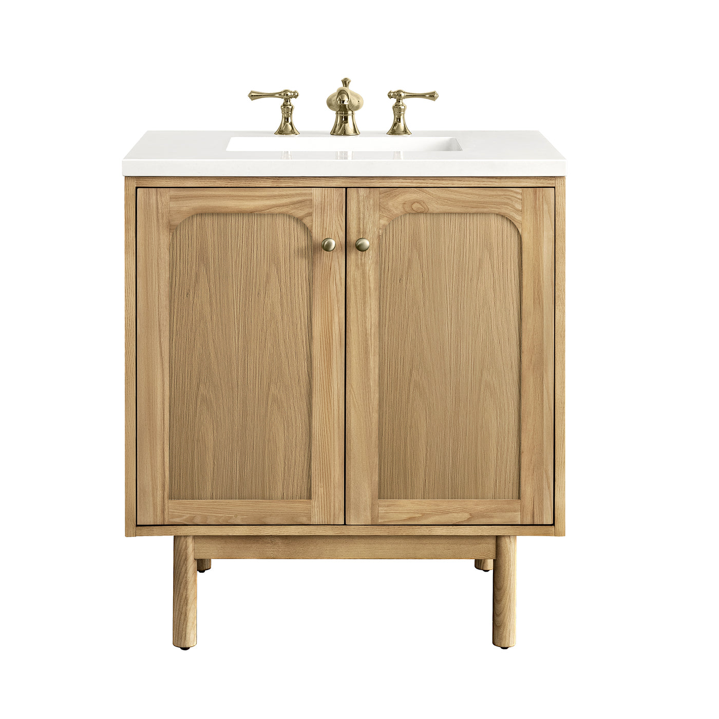 James Martin Laurent 30" Dual Mount Single Bathroom Vanity, Light Natural Oak, view 34