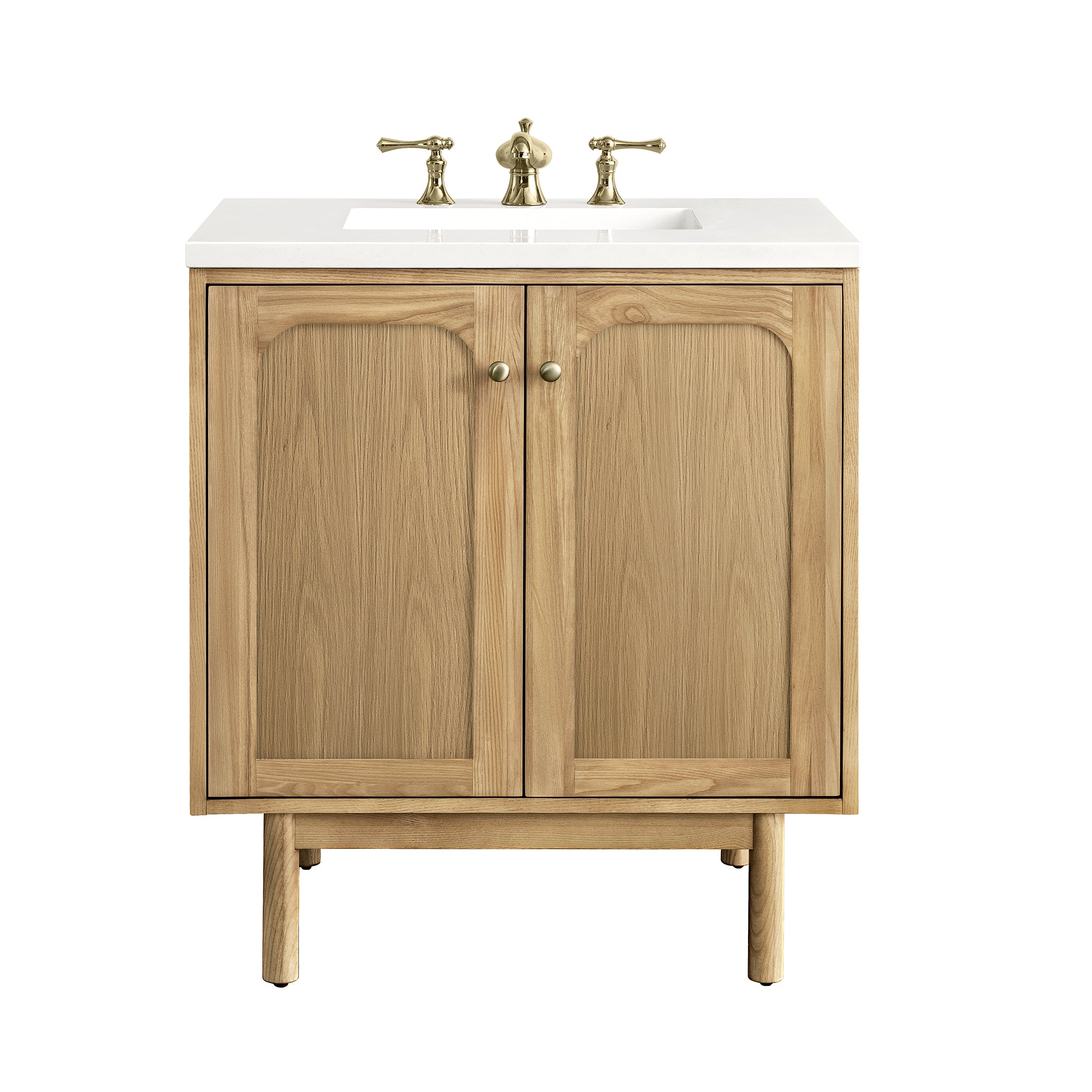 James Martin Laurent 30" Dual Mount Single Bathroom Vanity, Light Natural Oak, view 34