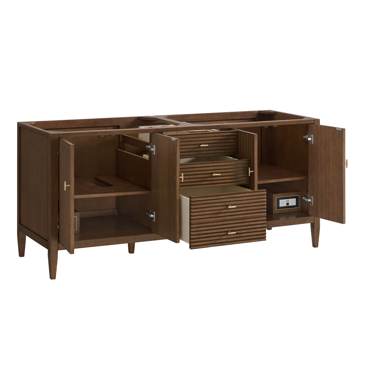 James Martin Myrrin 72" Single Bathroom Vanity, Mid-Century Walnut, view 4