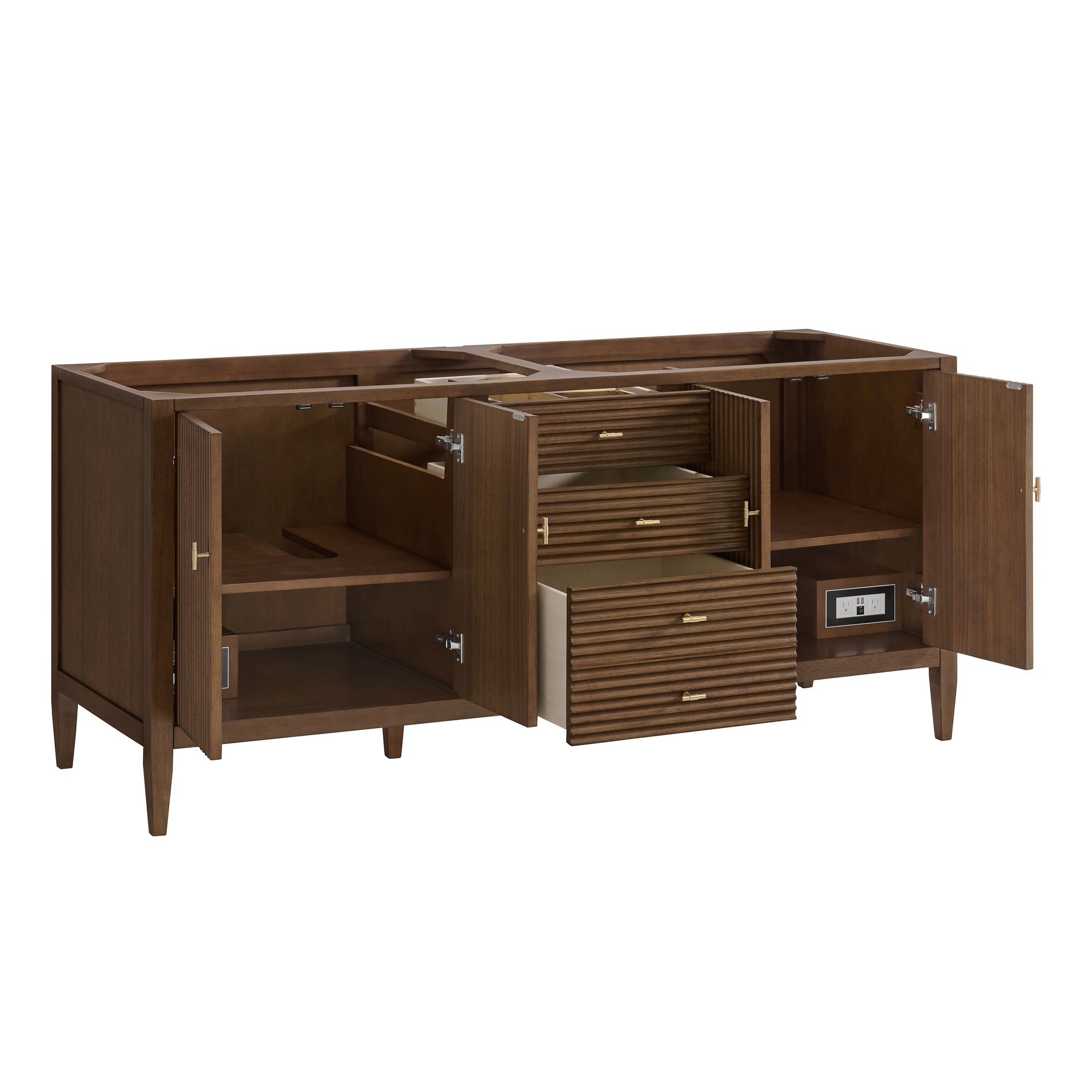 James Martin Myrrin 72" Single Bathroom Vanity, Mid-Century Walnut, view 4