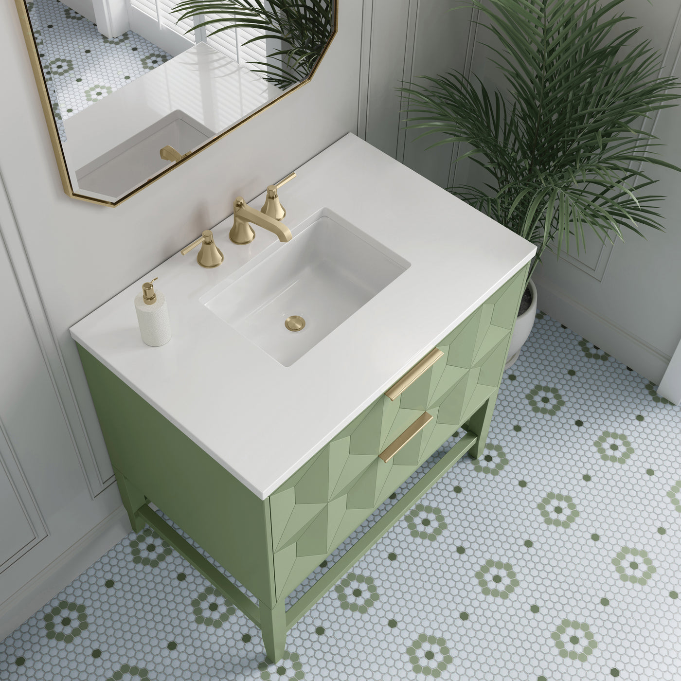 James Martin Emmeline 36" Single Bathroom Vanity, Pistachio, view 34