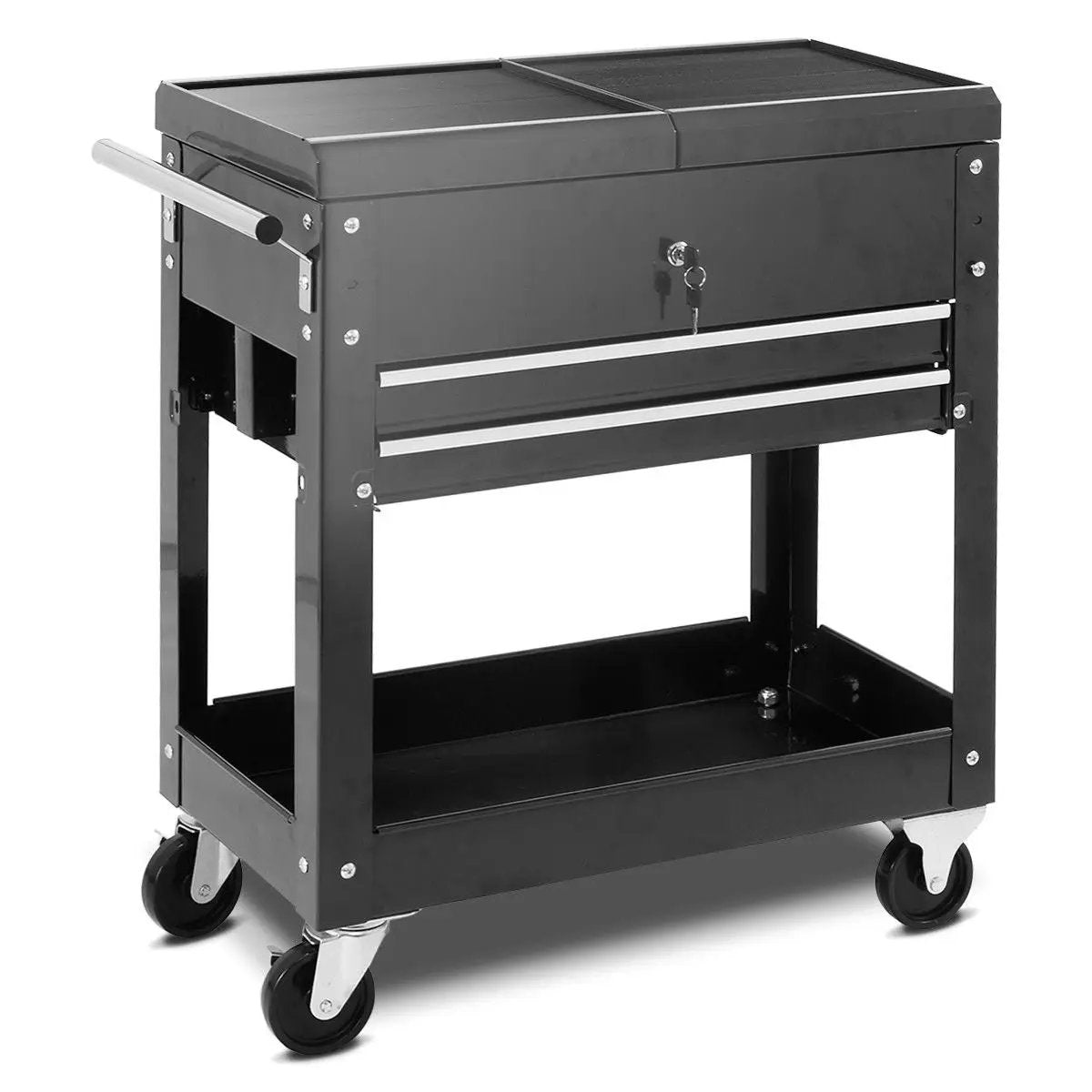 Rolling Mechanics Tool Cart Slide Top Utility Storage Cabinet Organizer 2 Drawers by DirectDeals