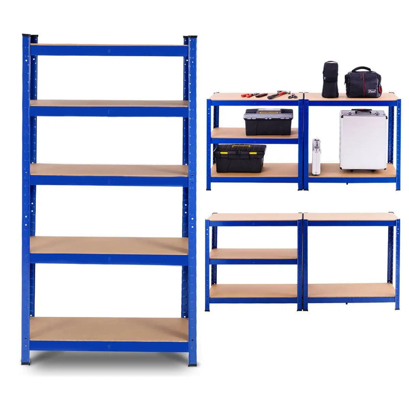 29.5 x 59 Inch Adjustable 5-layer 2000 lbs Capacity Tool Shelf-Blue by DirectDeals