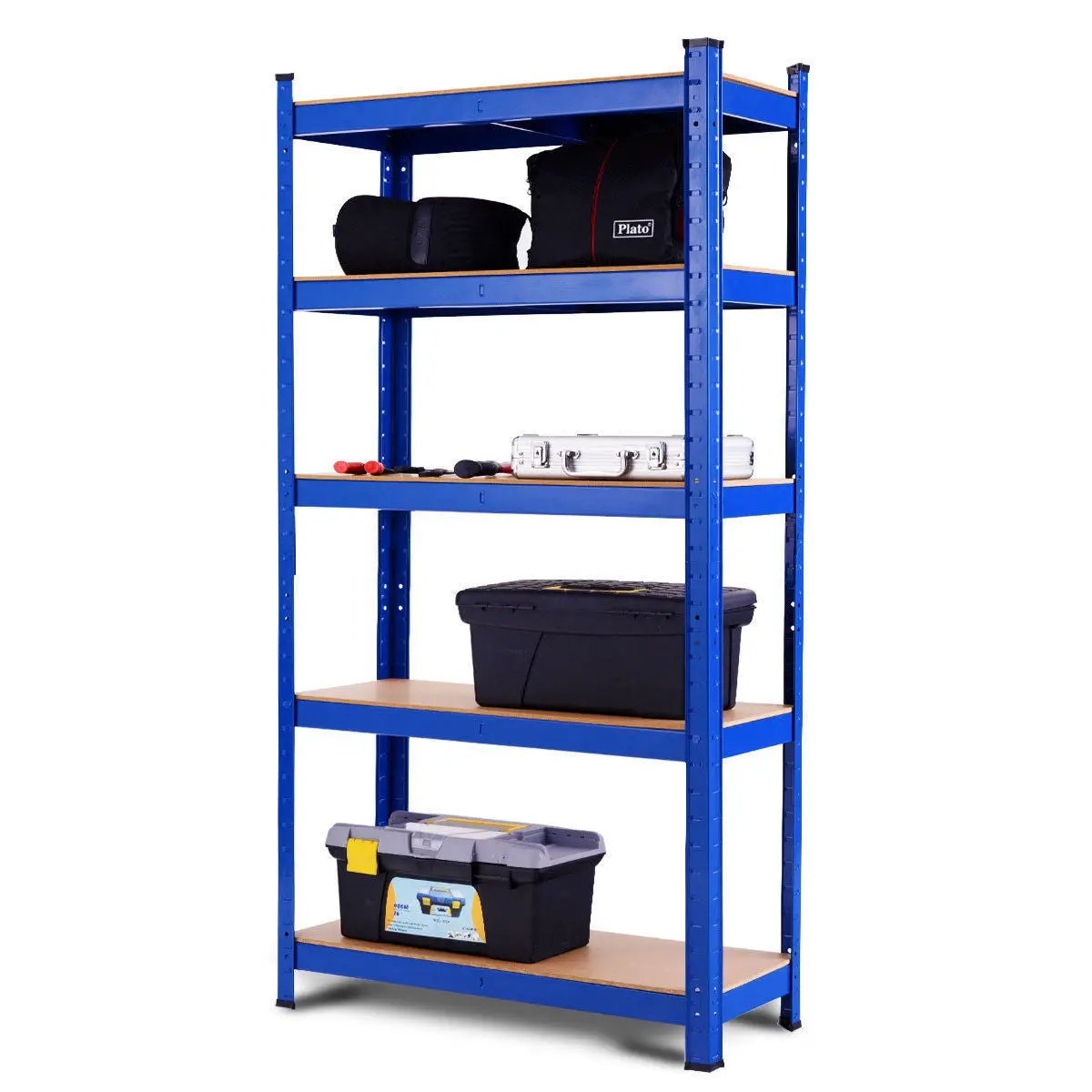 29.5 x 59 Inch Adjustable 5-layer 2000 lbs Capacity Tool Shelf-Blue by DirectDeals