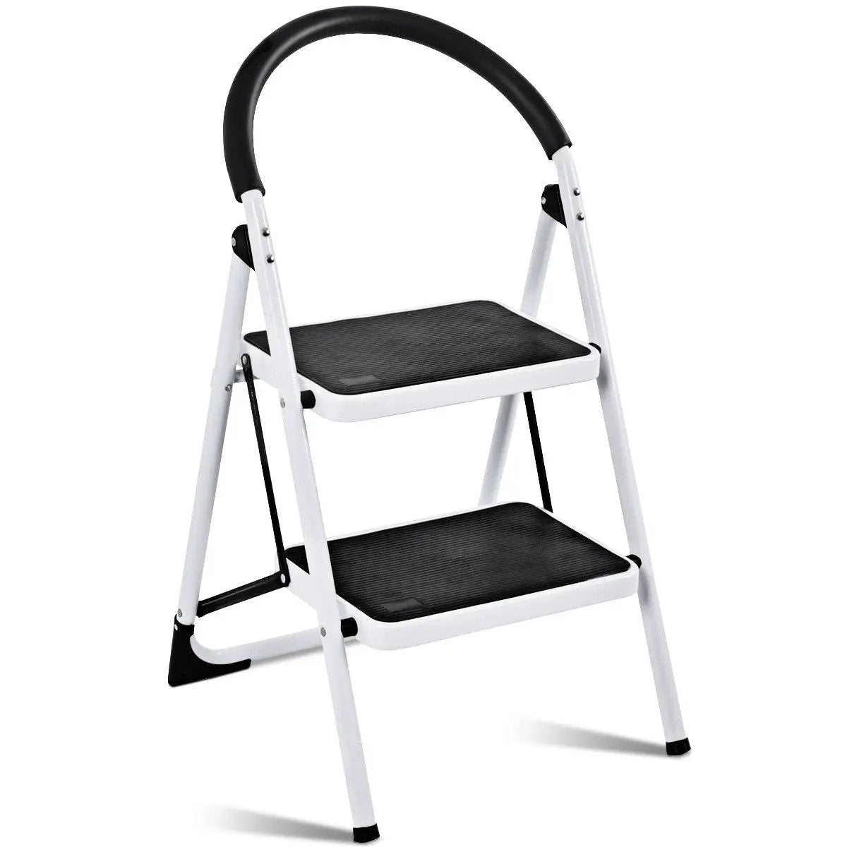 2.75 Feet Folding Step Stool with Iron Frame and Anti-Slip Pedals by DirectDeals