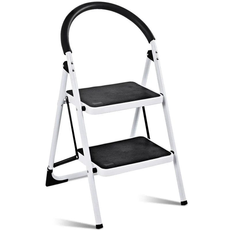 2.75 Feet Folding Step Stool with Iron Frame and Anti-Slip Pedals by DirectDeals