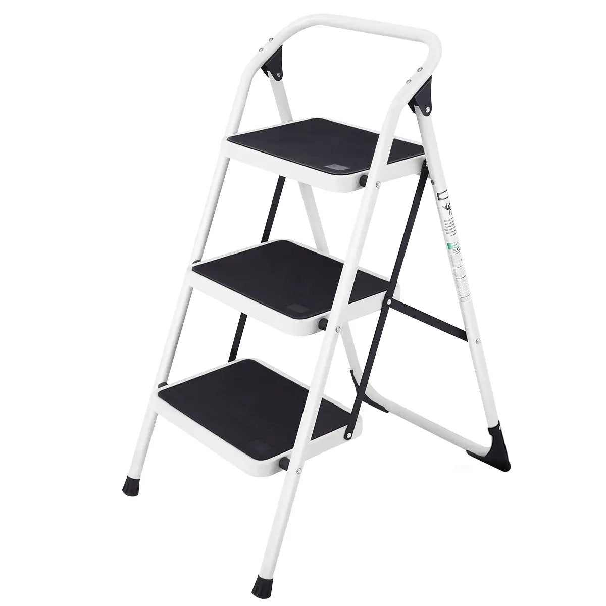 Folding 3-Step Ladder with Handgrip and Anti-Slip Platform by DirectDeals