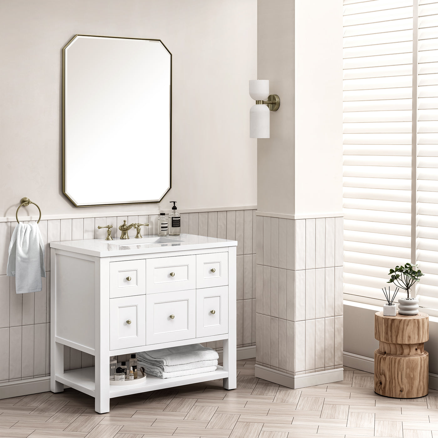 James Martin Breckenridge 36" Single Bathroom Vanity, Bright White, view 33