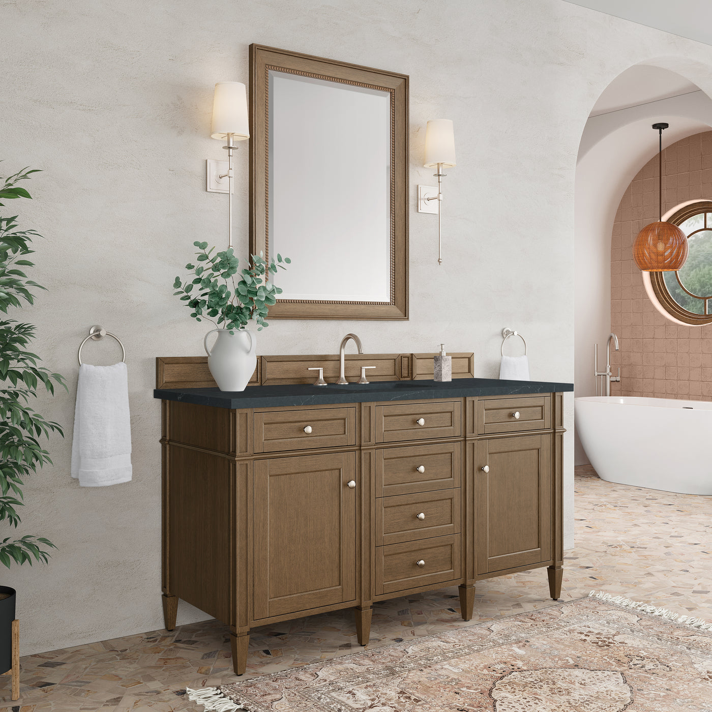 James Martin Brittany 60" Single Bathroom Vanity, Saddle Brown, view 22