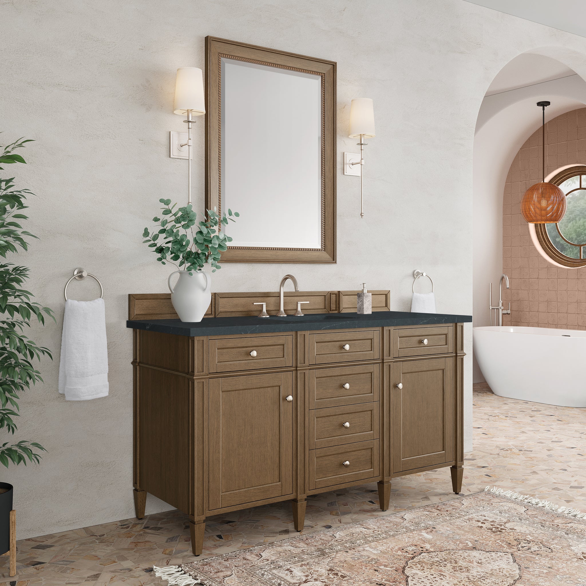 James Martin Brittany 60" Single Bathroom Vanity, Saddle Brown, view 22