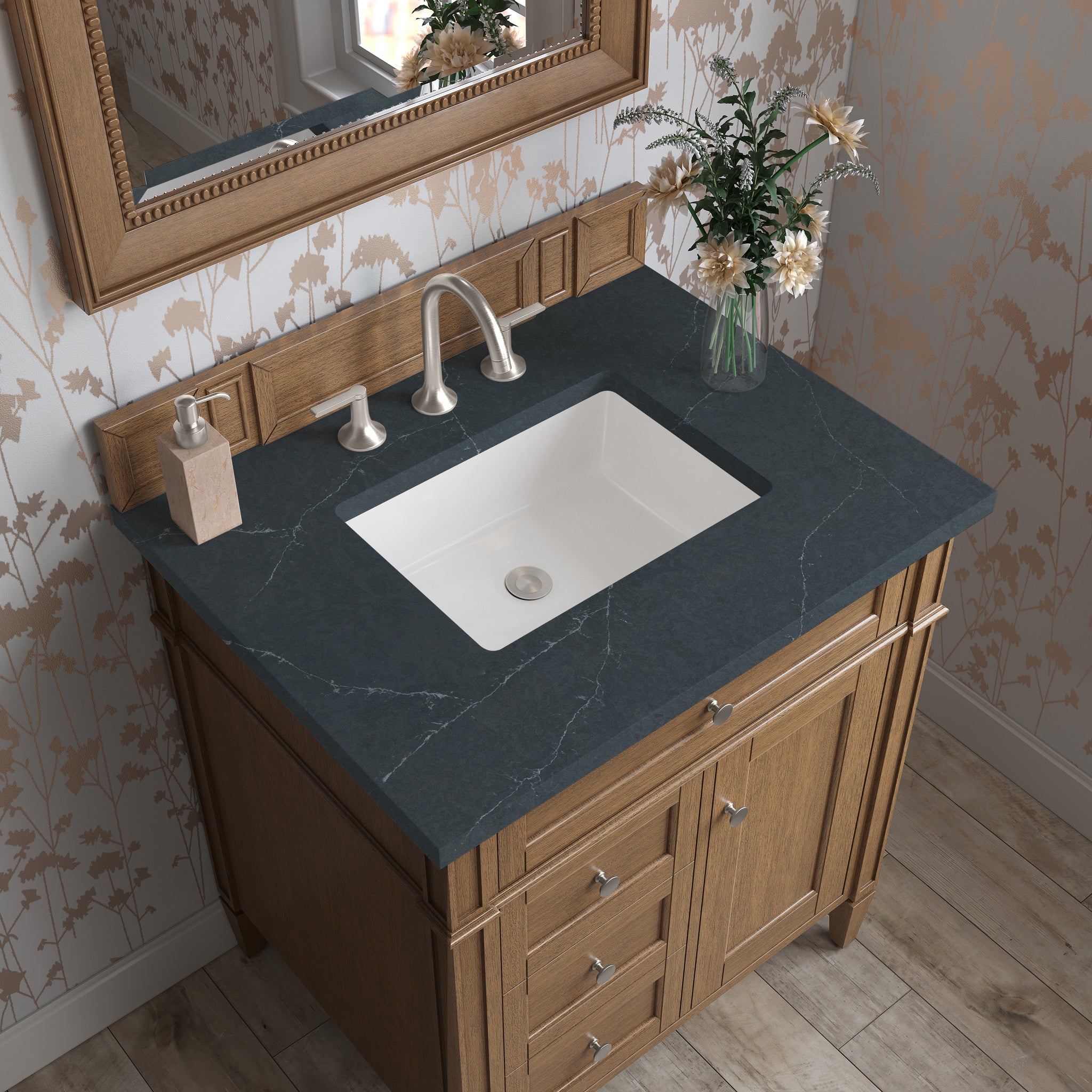 James Martin Brittany 30" Single Bathroom Vanity, Saddle Brown, view 24