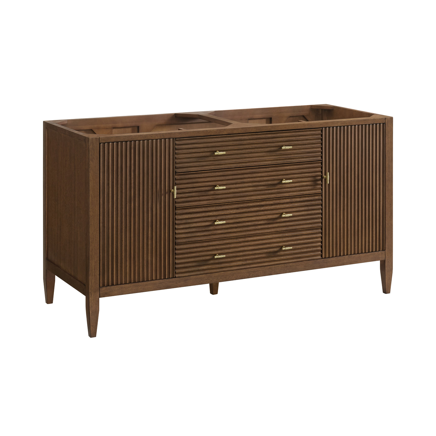 James Martin Myrrin 60" Double Bathroom Vanity, Mid-Century Walnut, view 35