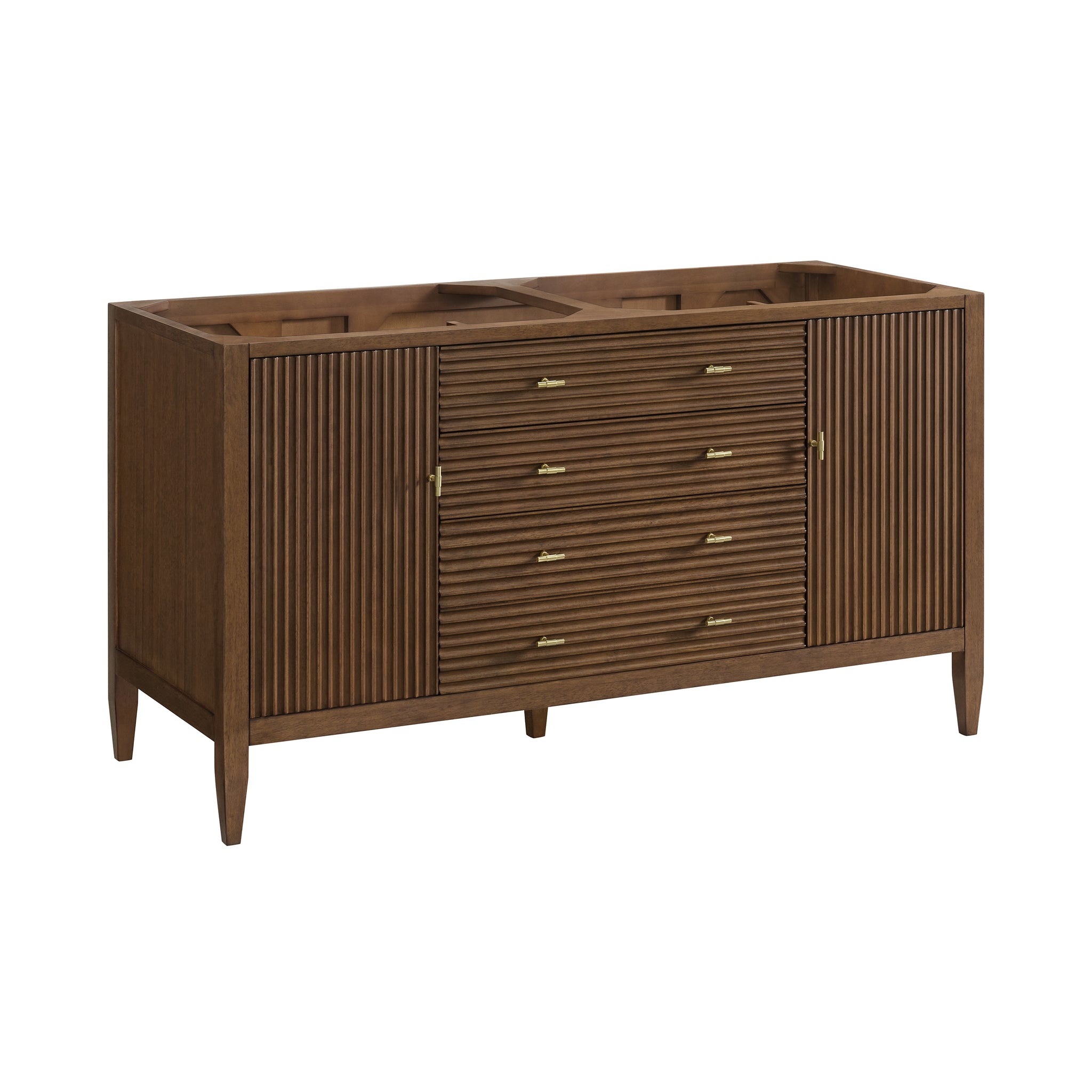 James Martin Myrrin 60" Double Bathroom Vanity, Mid-Century Walnut, view 35