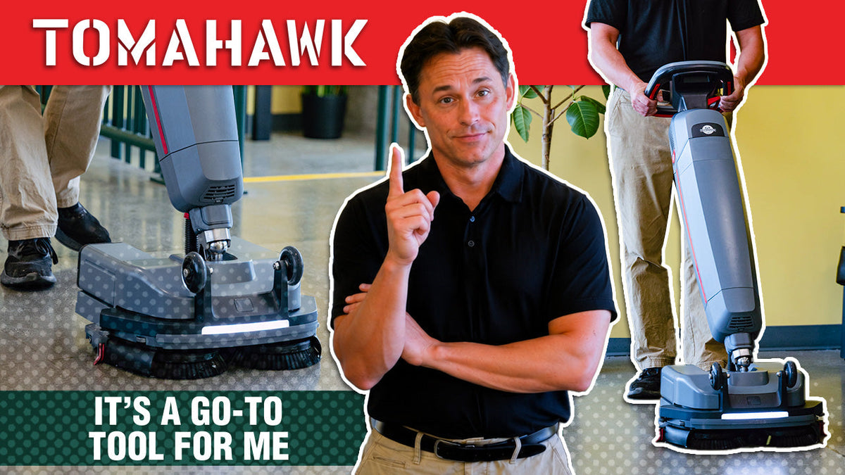 Tomahawk Electric Floor Scrubber Cleaner with 16” Power Mop Brushes Cordless Battery Powered, photo 3 of 11