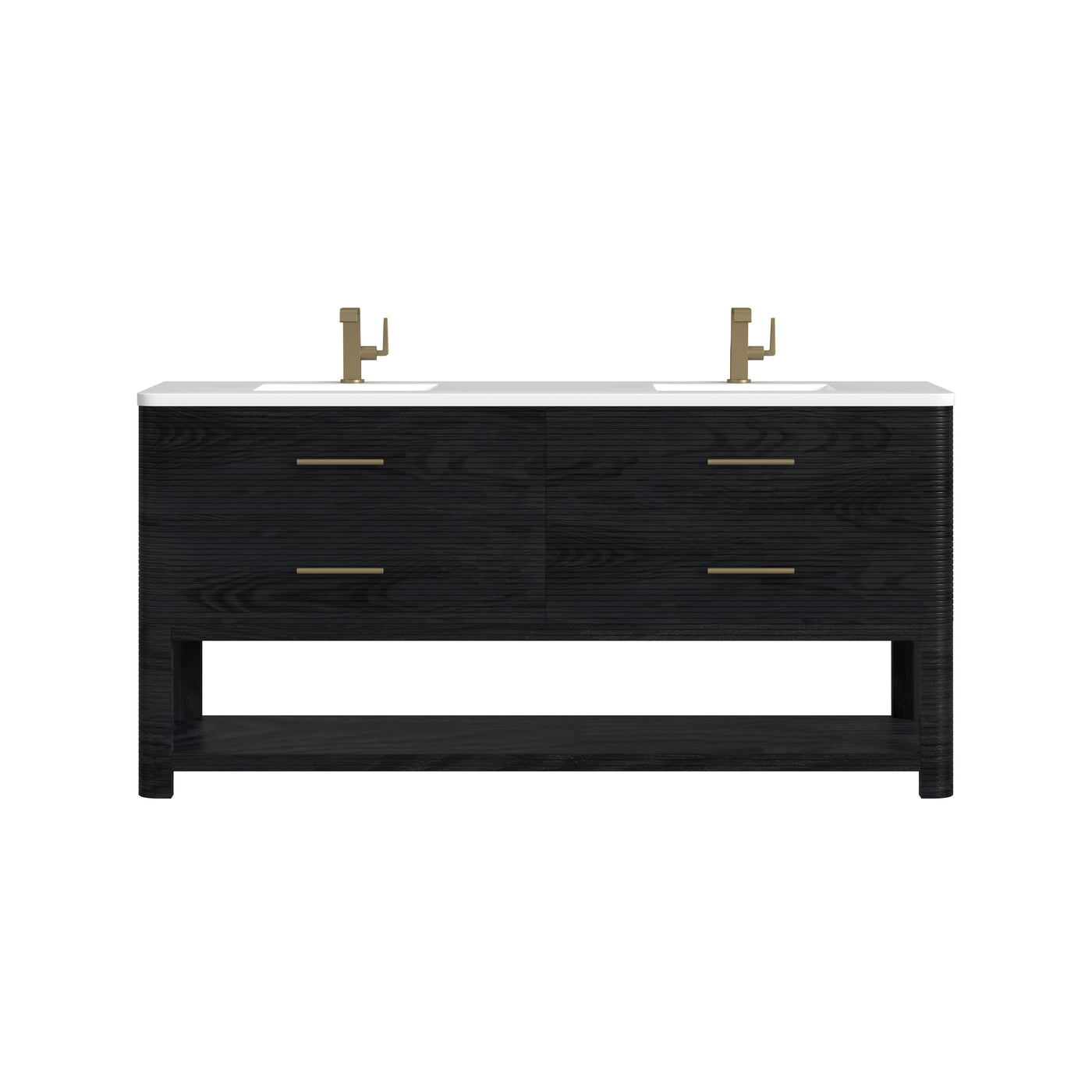 James Martin Lucian 72" Double Bathroom Vanity, Carbon Oak, view 19