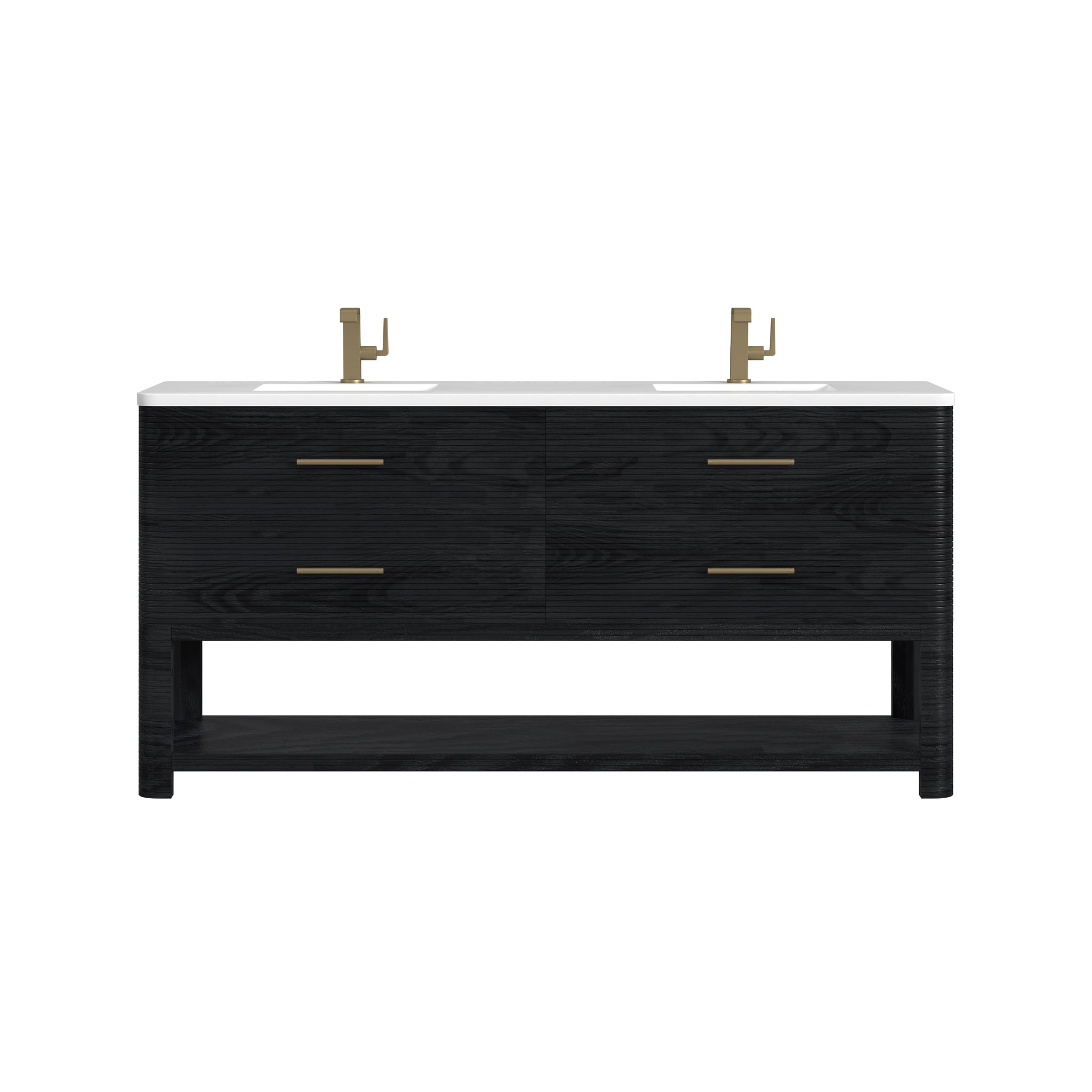 James Martin Lucian 72" Double Bathroom Vanity, Carbon Oak, view 19