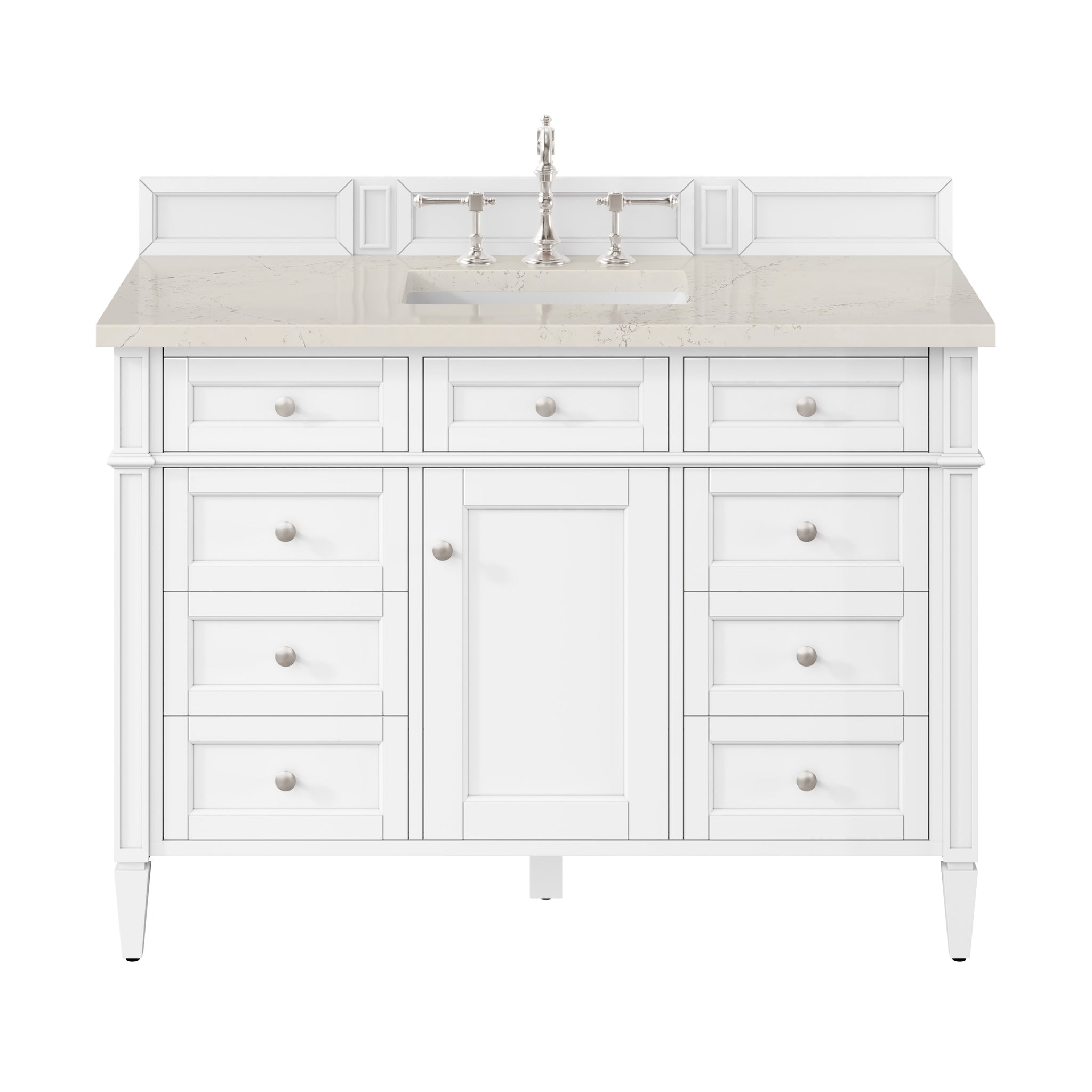 James Martin Brittany 48" Single Bathroom Vanity, Bright White, view 38