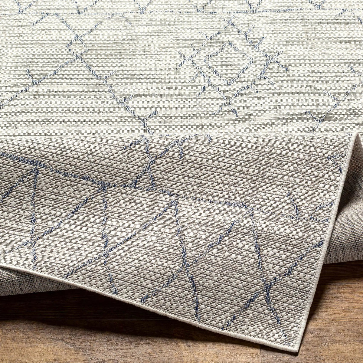 Marwood Gray&Blue Nordic Outdoor Rug - Clearance, photo 5 of 9