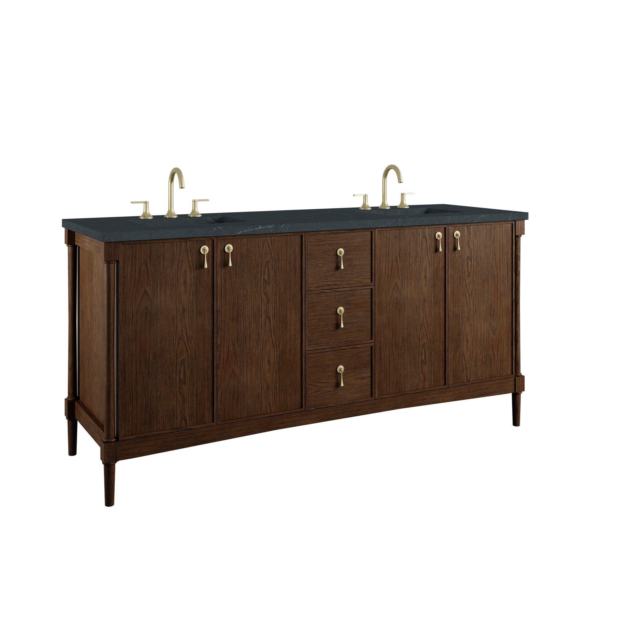 James Martin Kinnsden 72" Double Bathroom Vanity, Sable Oak, view 38