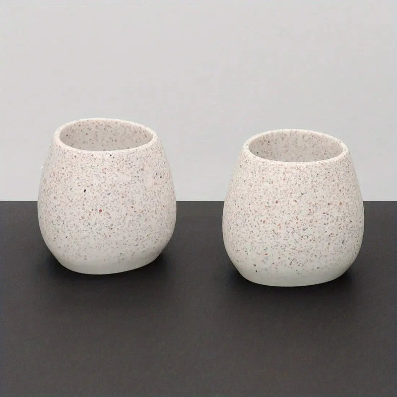 Toilet Rinse Cup - Ceramic White by House Of Avana