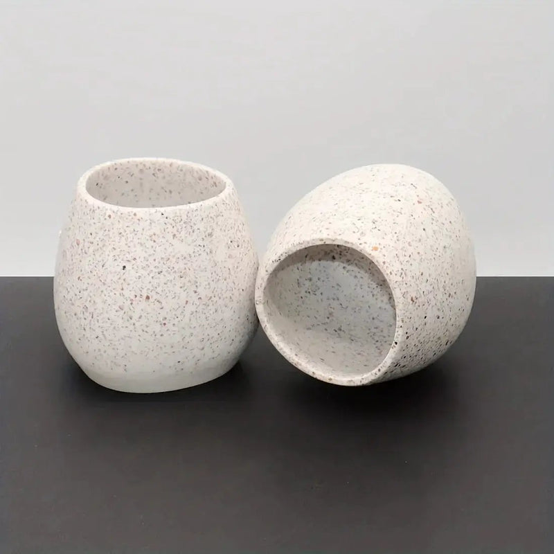 Toilet Rinse Cup - Ceramic White by House Of Avana