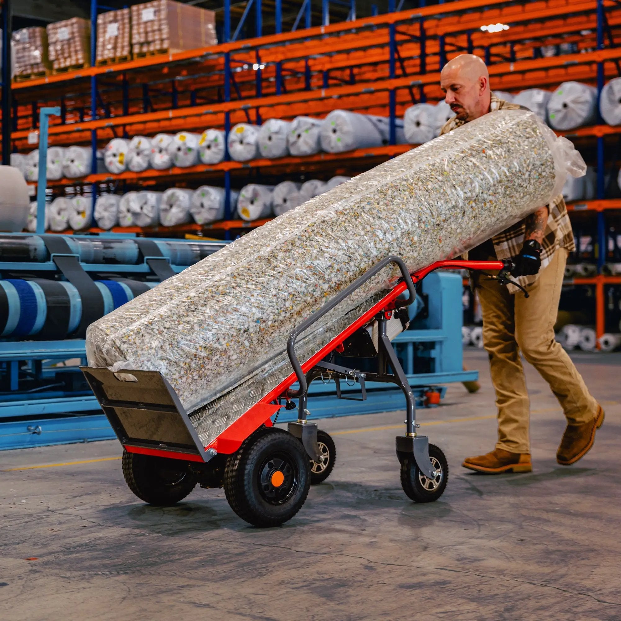 Electric Dolly Cart Hand Truck 570 lbs Capacity for Warehouses Shops & Material Handling by Tomahawk Power