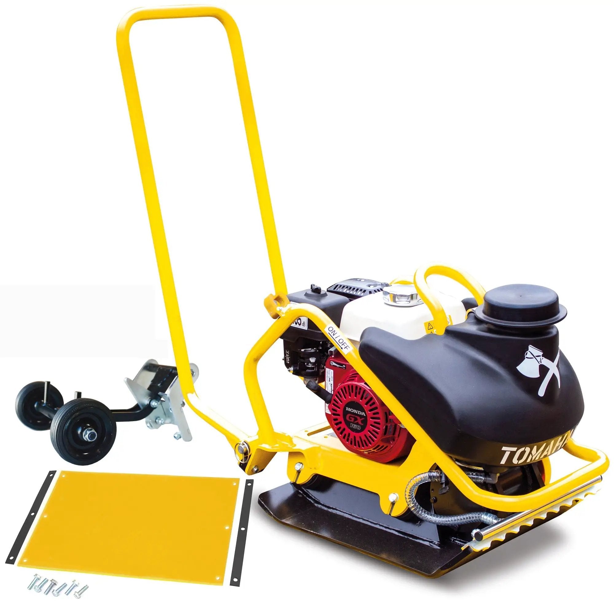 5.5 HP Honda Vibratory Plate Compactor for Asphalt Aggregate Soil Compaction by Tomahawk Power