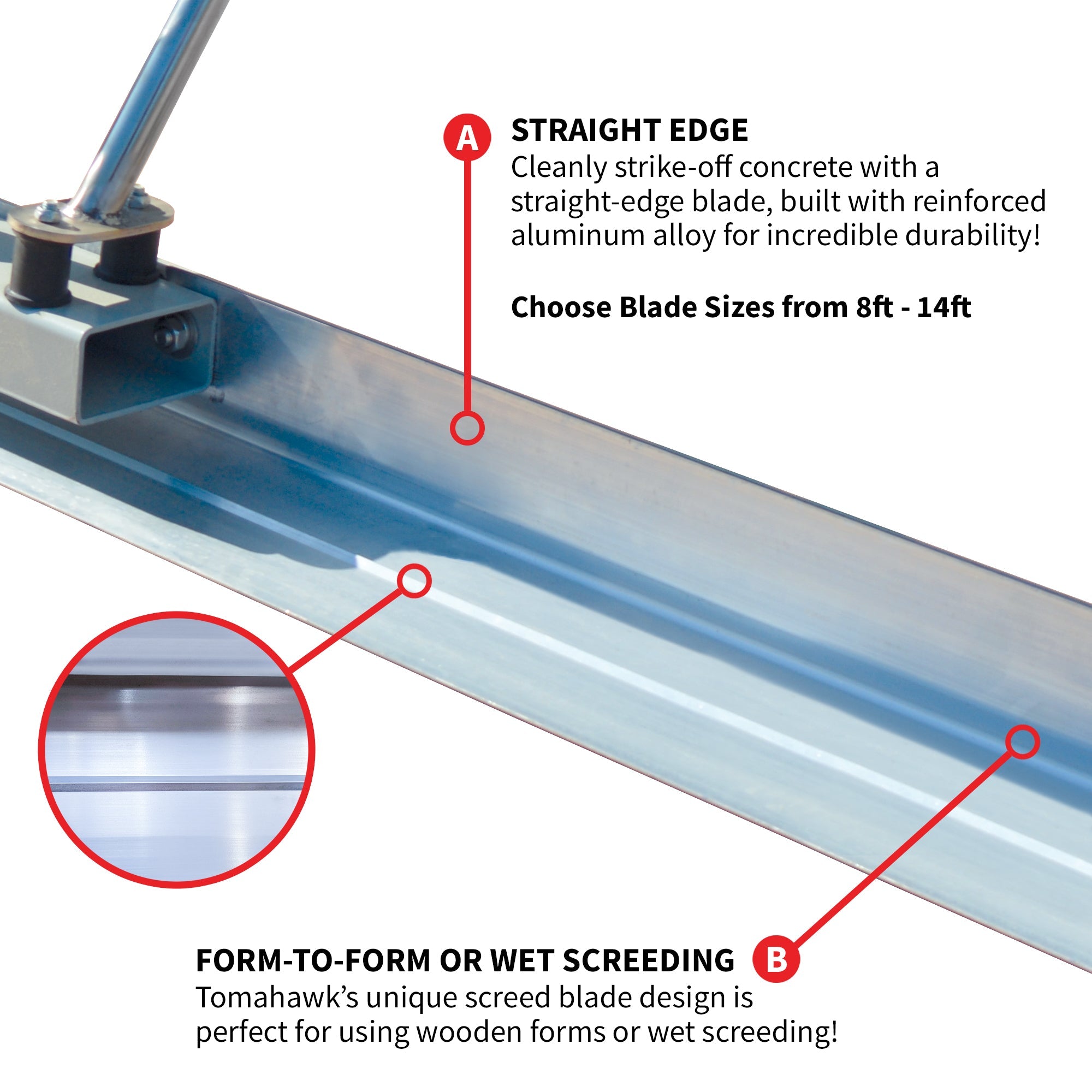 Tomahawk Concrete Power Screed Dual Aluminum Blade Bundle (Choose 2 Boards) by Tomahawk Power