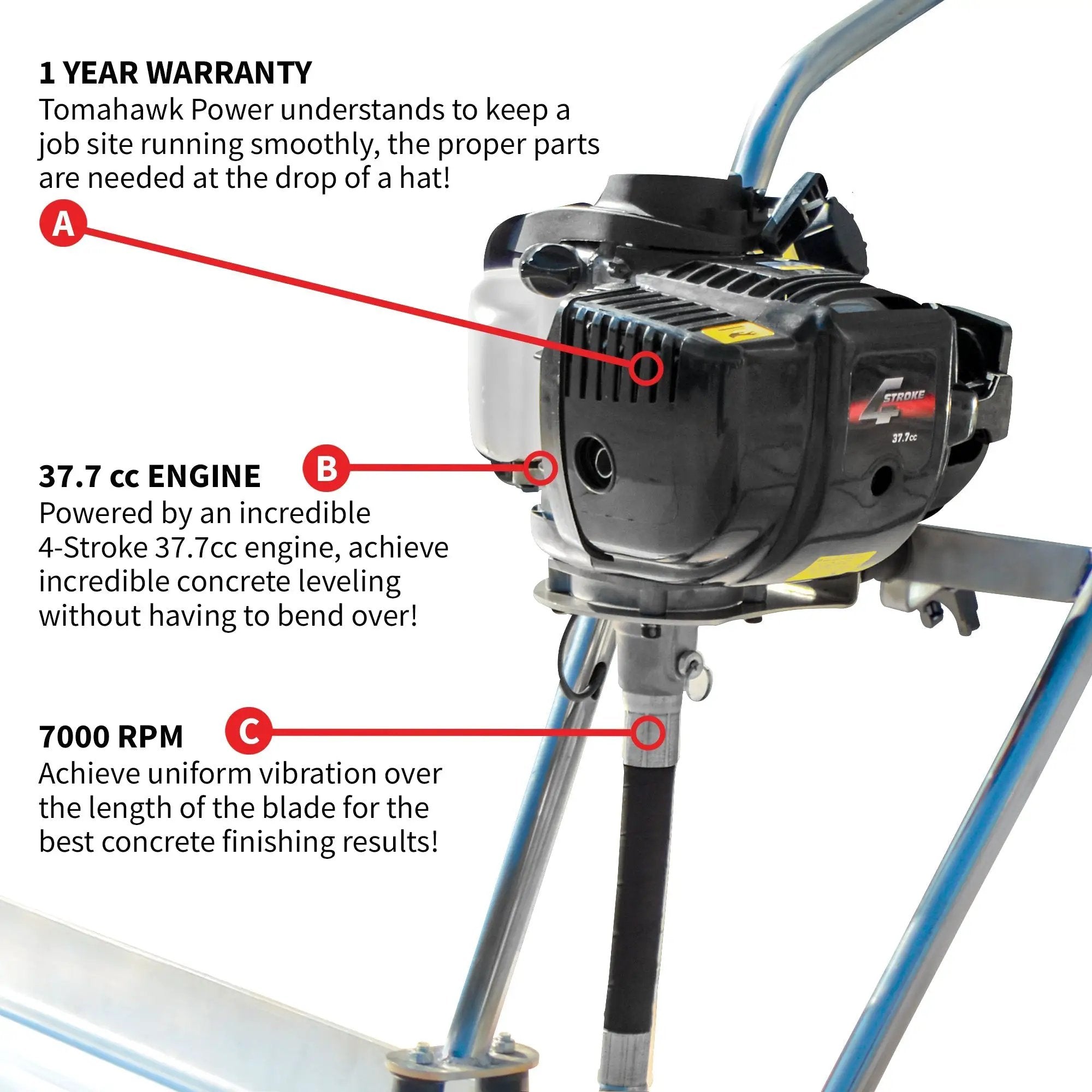 Tomahawk Concrete Power Screed Dual Aluminum Blade Bundle (Choose 2 Boards) by Tomahawk Power